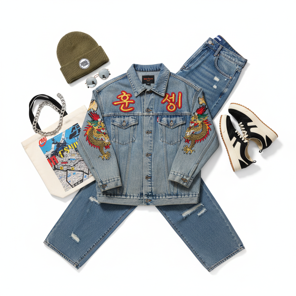 Vintage Korean streetwear and fashion clothing